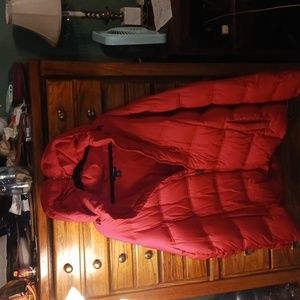 Lands End red parka style jacket unisex size XXL 50-52